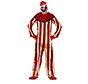 Gestreepte killer clown jumpsuit