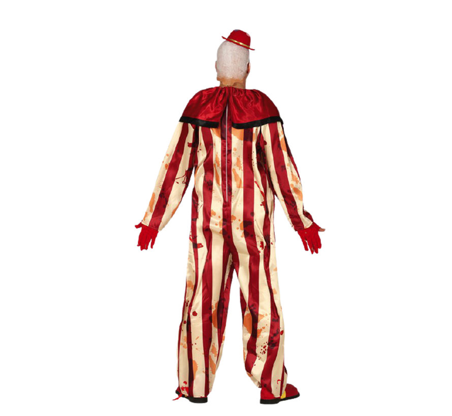 Gestreepte killer clown jumpsuit