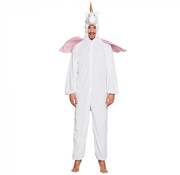 Eenhoorn onesie volwassenen wit