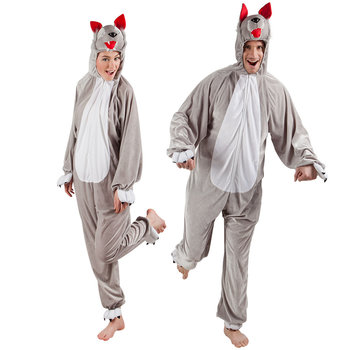 Wolf onesie volwassen