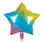 folieballon ster regenboog leeg 40 x 45 cm