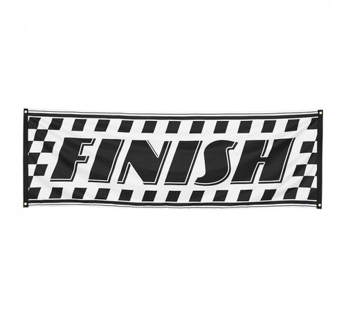 Auto race finish banner