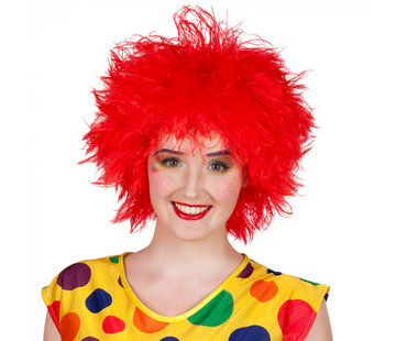 Clown pruik rood