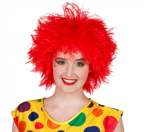 Punk Clown pruik rood