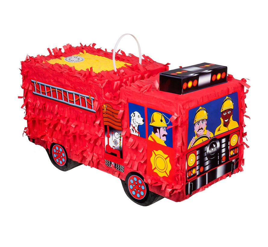 Papieren Brandweer auto piñata