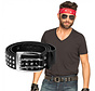 Heren Biker riem zwart met studs