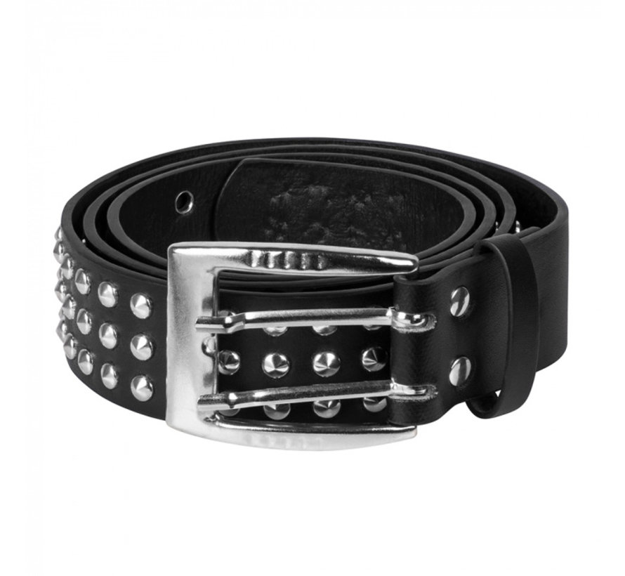 Heren Biker riem zwart met studs