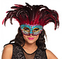 Rode dames veren masker