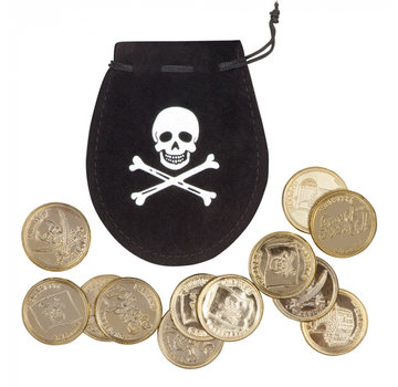 geldzakje met piraten munten