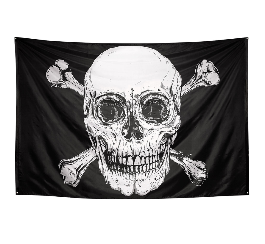 Goedkope XXL polyester piraten vlag