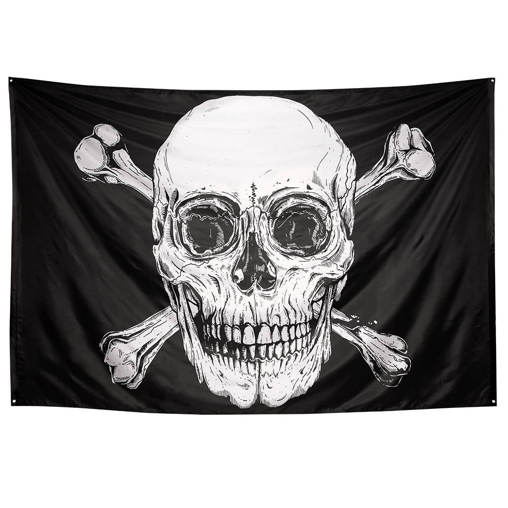 Delegeren Convergeren touw Goedkope XXL polyester piraten vlag - Partycorner.nl
