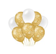 Ballonnen 40 jaar goudkleurig en wit