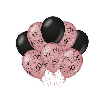 Ballonnen 30 jaar roségoud en zwart