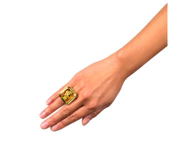 Goudkleurige dollar ring