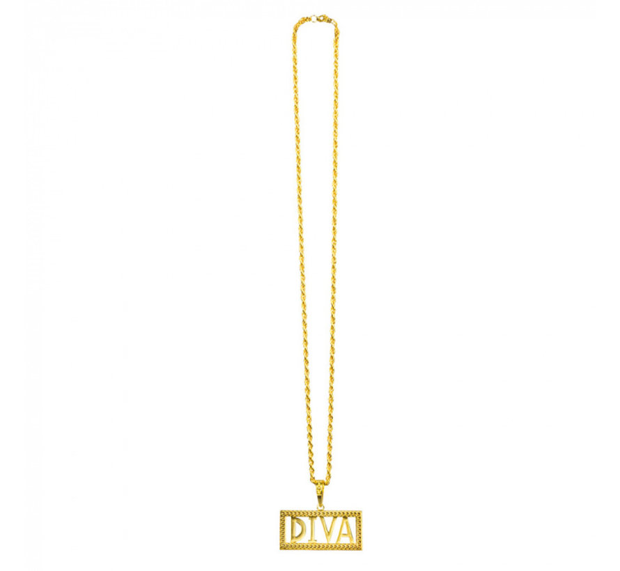 Goudkleurige  dames diva ketting