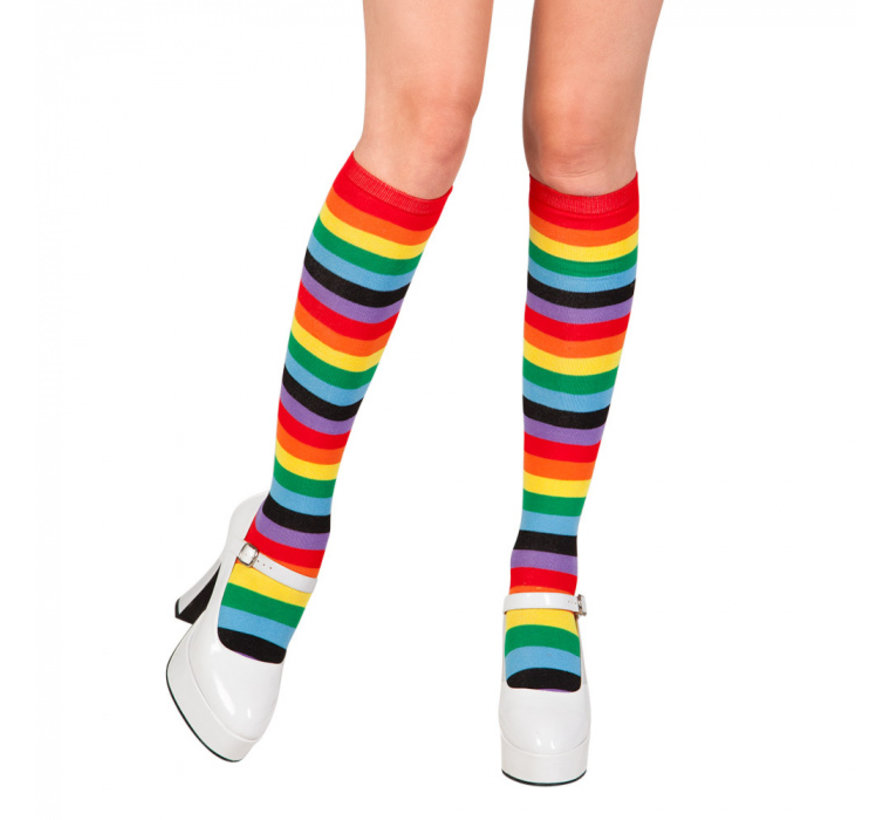 Goedkope Lange multikleur sokken