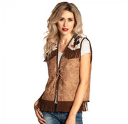 Licht bruine western vest