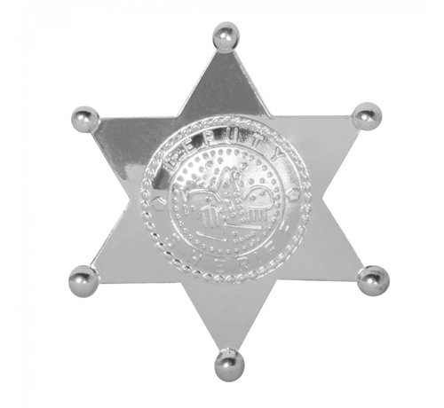 Zilverkleurige Sherrif badge