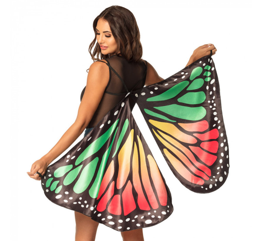 Dames multikleur vlinder vleugels