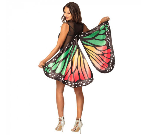 Dames multikleur vlinder vleugels