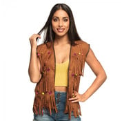 Bruine hippie vest