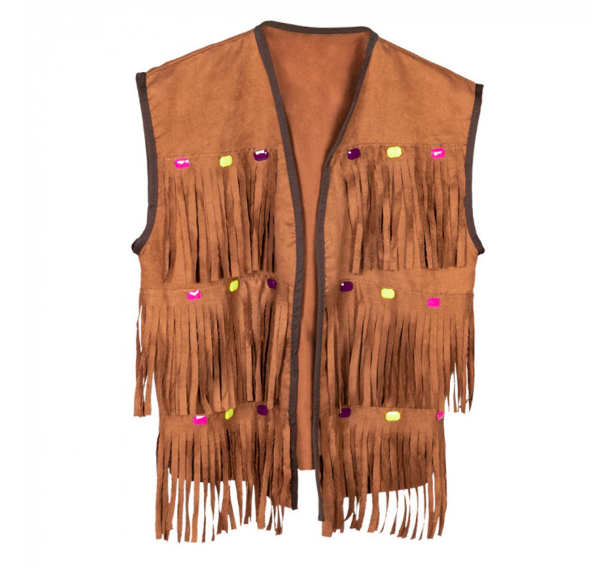 Dames bruine hippie vest
