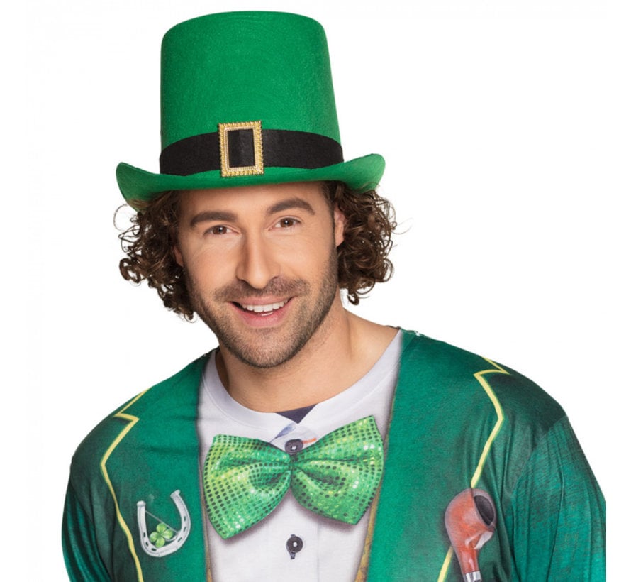 Lichtgroene St Patrick's day top hat