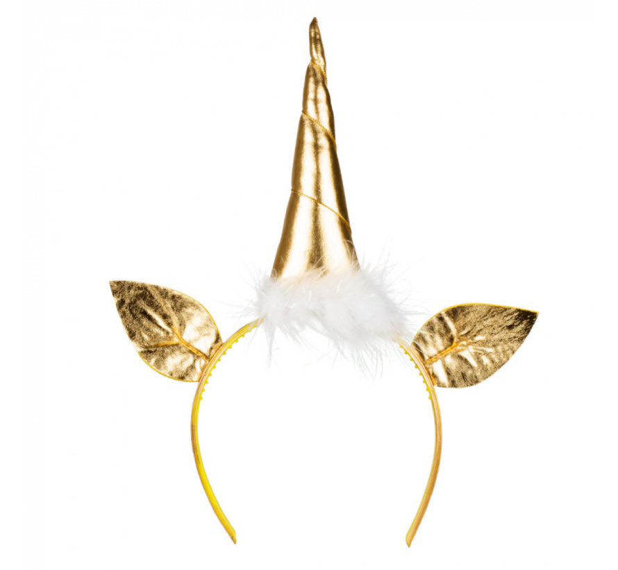 Dames goudkleurige unicorn tiara