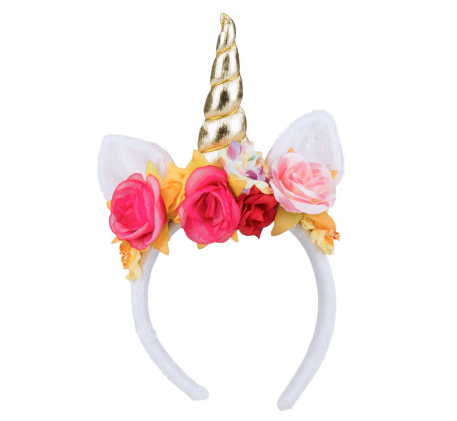 Goudkleurige swirl unicorn tiara