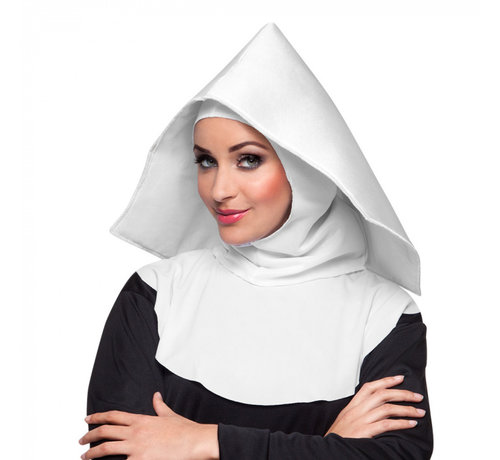 Dames witte nonnenkap