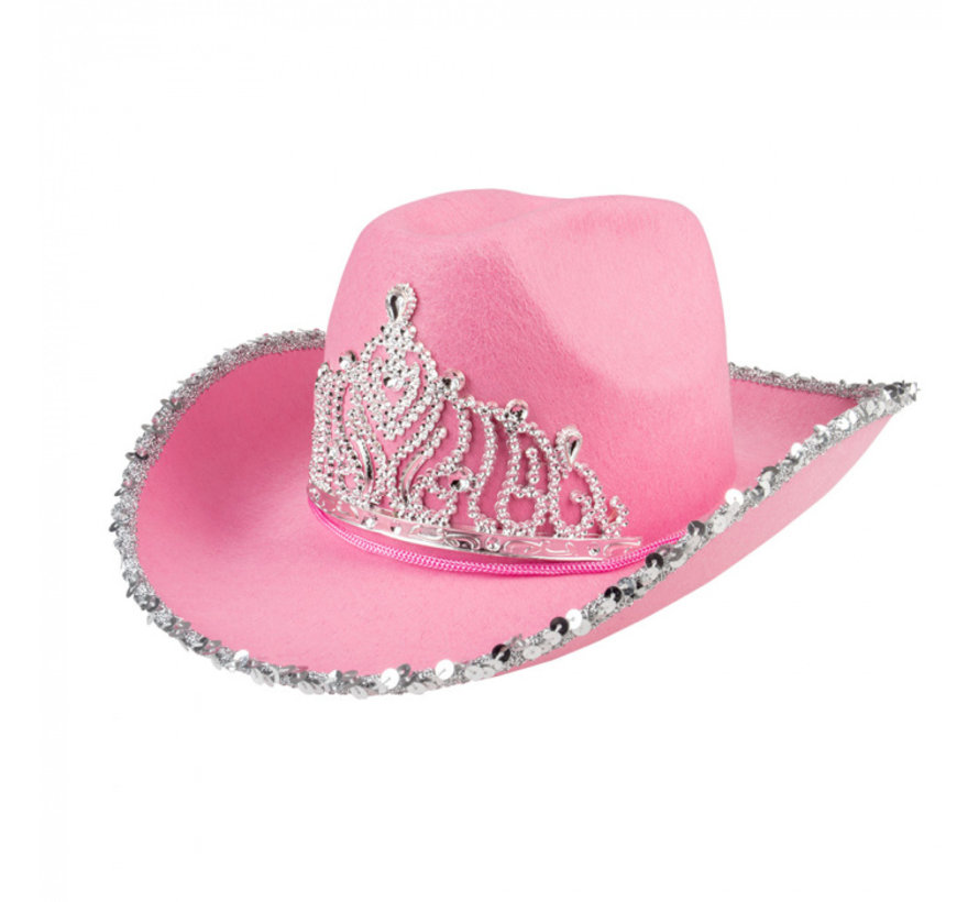 Dames roze cowboyhoed