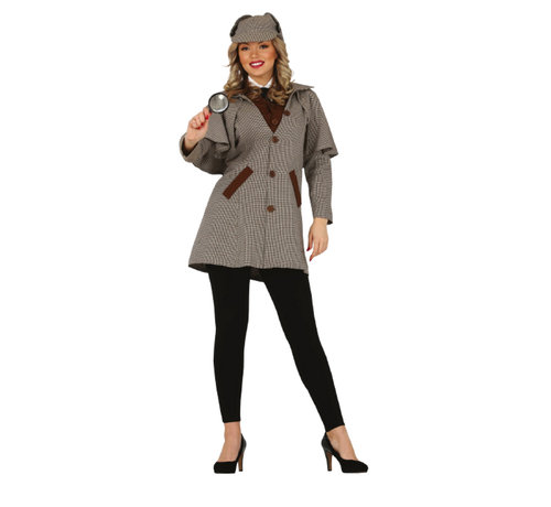 Grijze dames detective outfit