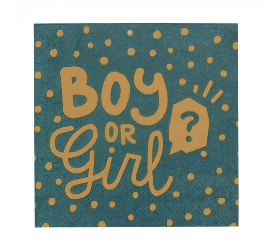 Papieren Gender reveal servetten