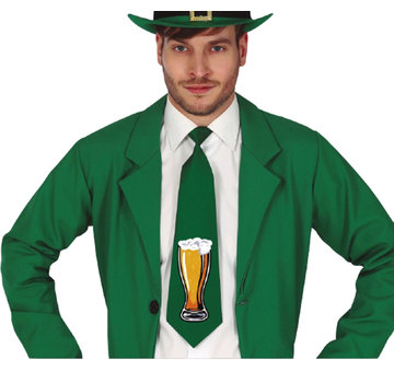 Groene bier stropdas
