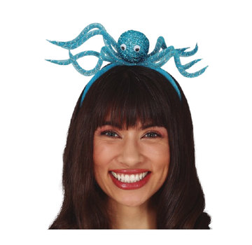 Blauwe octopus tiara