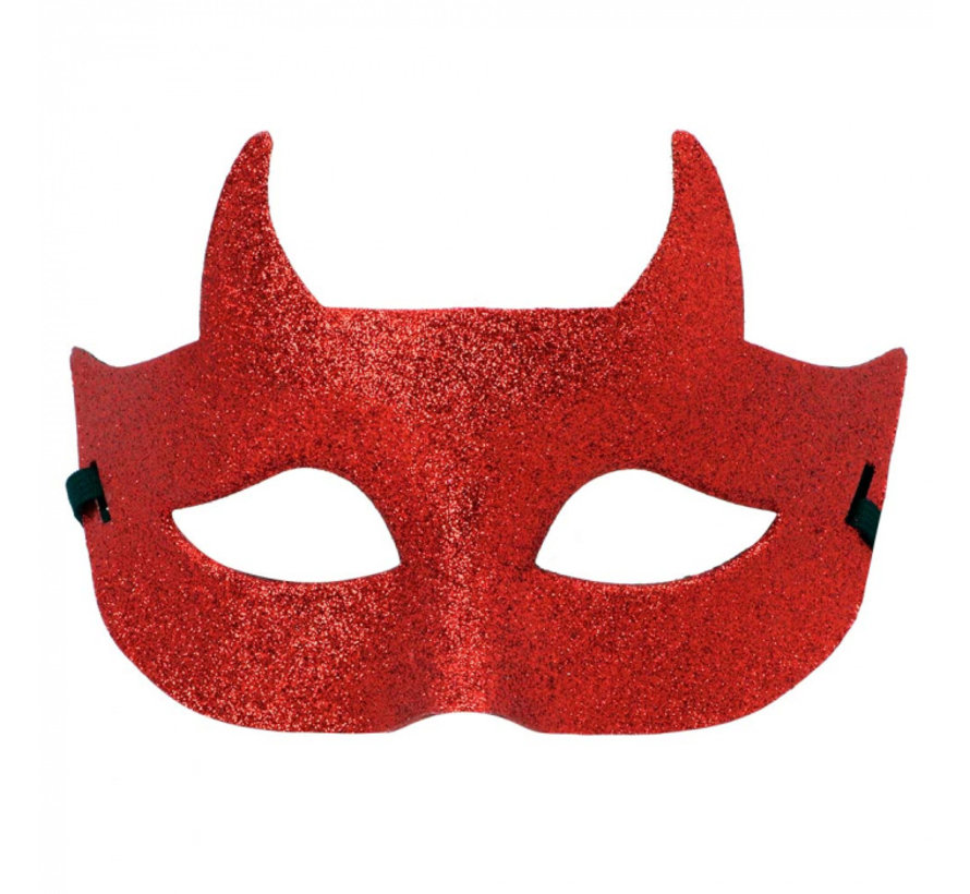 Oogmasker Duivel glitter