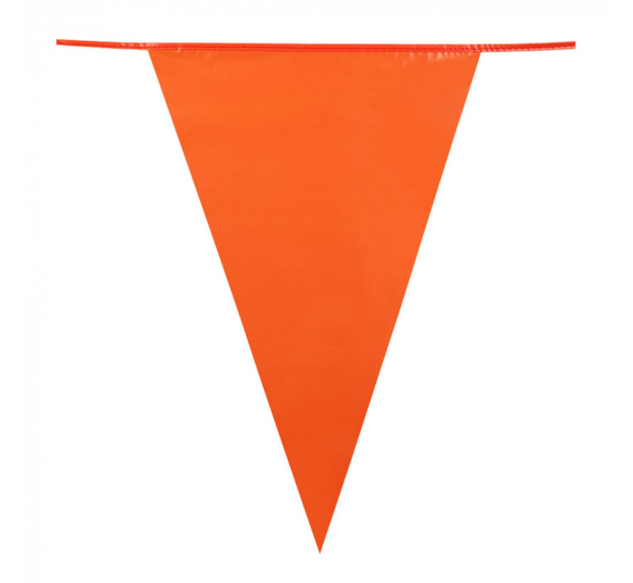 Mega vlaggenlijn oranje 10 meter 45x30 cm