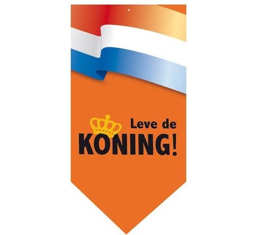 Koningsdag banner leve de Koning Brandvertragend