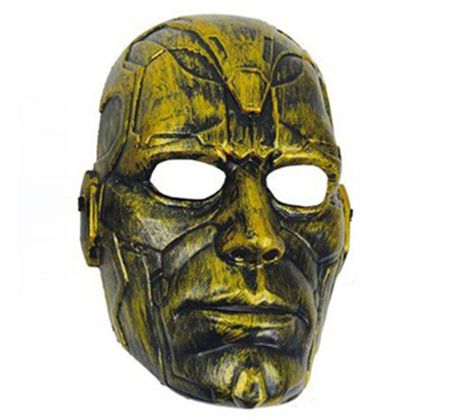 Masker metal man  goudkleurig