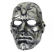 Masker metal man zilverkleurig