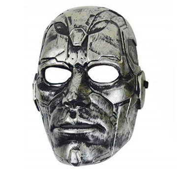 Masker metal man zilverkleurig