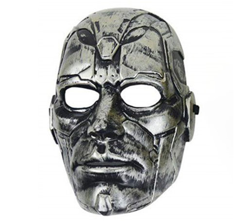 Masker metal man zilverkleurig