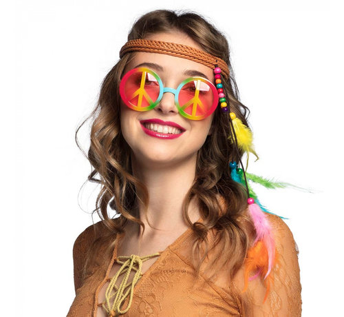 Set Hippie bril en haarband