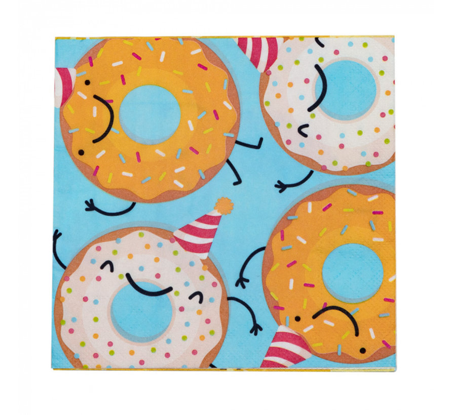 Set 20 papieren servetten Donut kopen