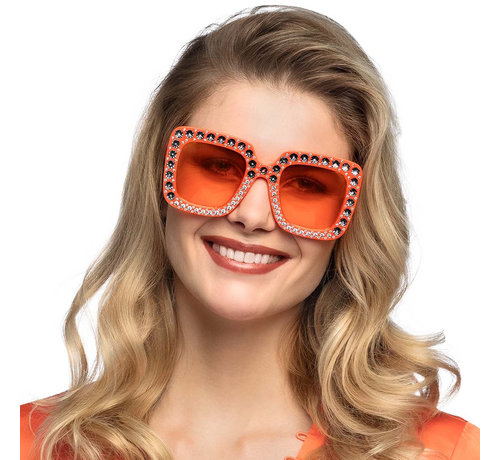 Oranje Bling bling Party bril