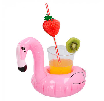 Opblaasbare bekerhouder Flamingo