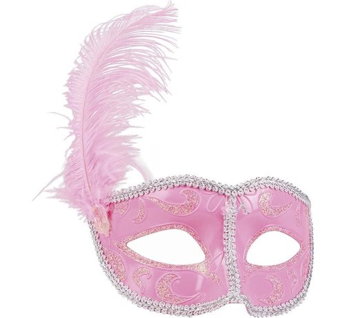 Roze Oogmasker Venice allegro