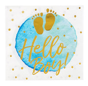 Babyshower Servetten 'Hello Boy!'