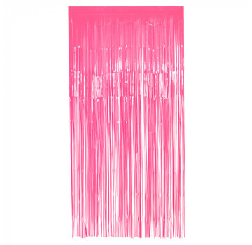Deurgordijn neon roze