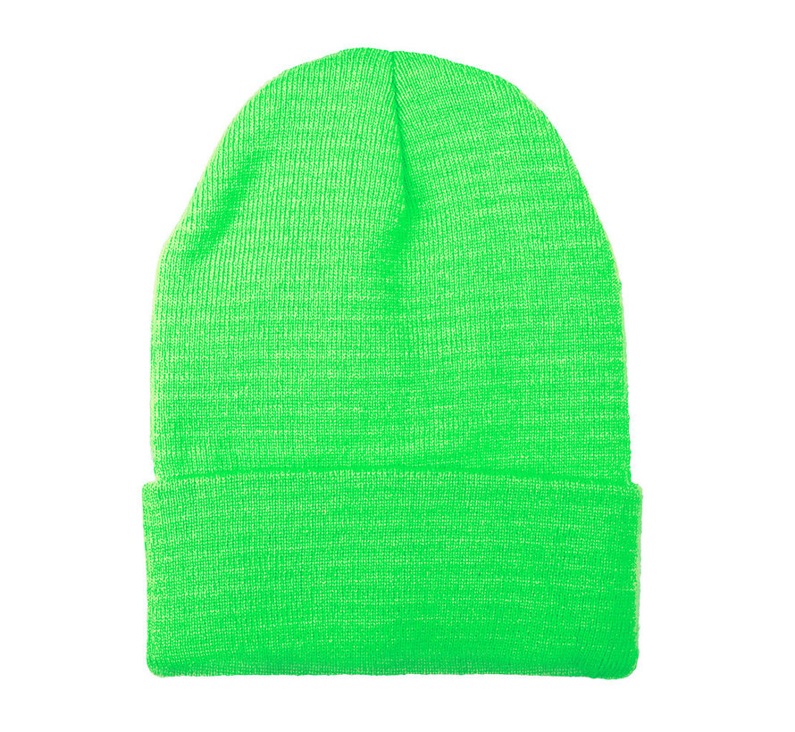 beanie muts neon groen